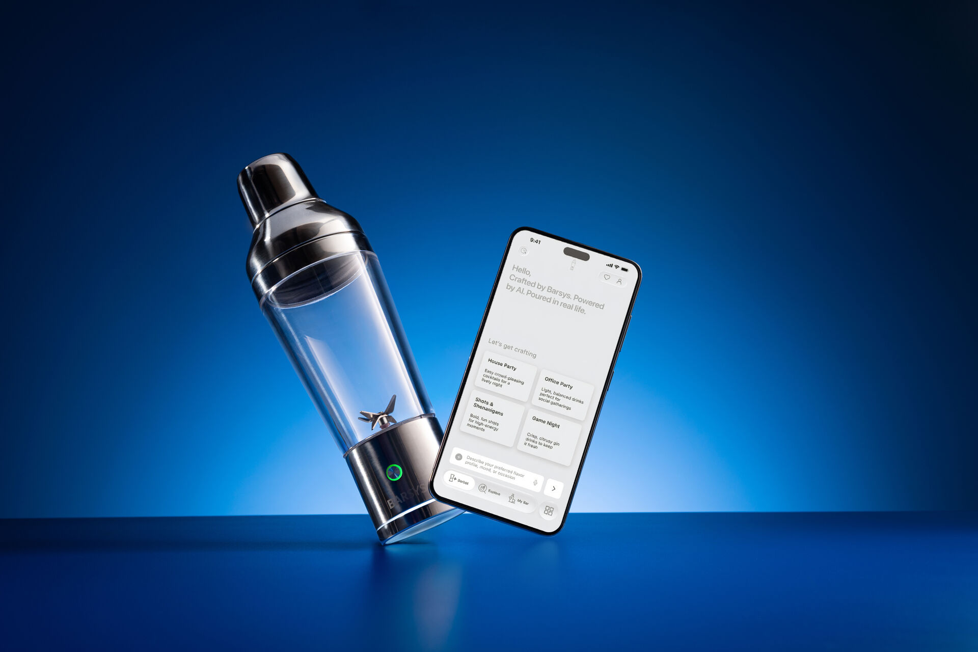 Barbot recommendations in the Barsys app